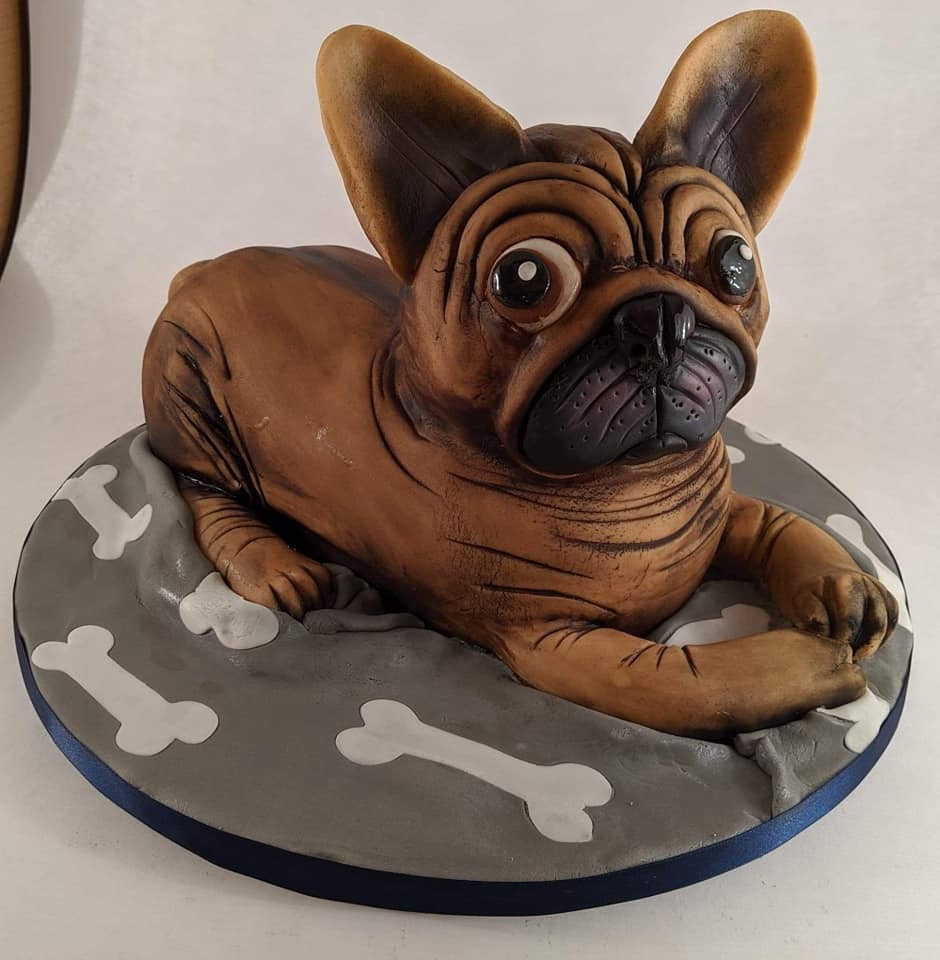 Another french bulldog. Our #cakes are always #glutenfree #celiac. We also do #dairyfree #vegan. #Weddingcakes delivered to #northeast #UK. Or collection only from #Newcastle. cakezy.co.uk #cake #birthdaycakes #anniversarycakes #cupcakes #cakedecorating