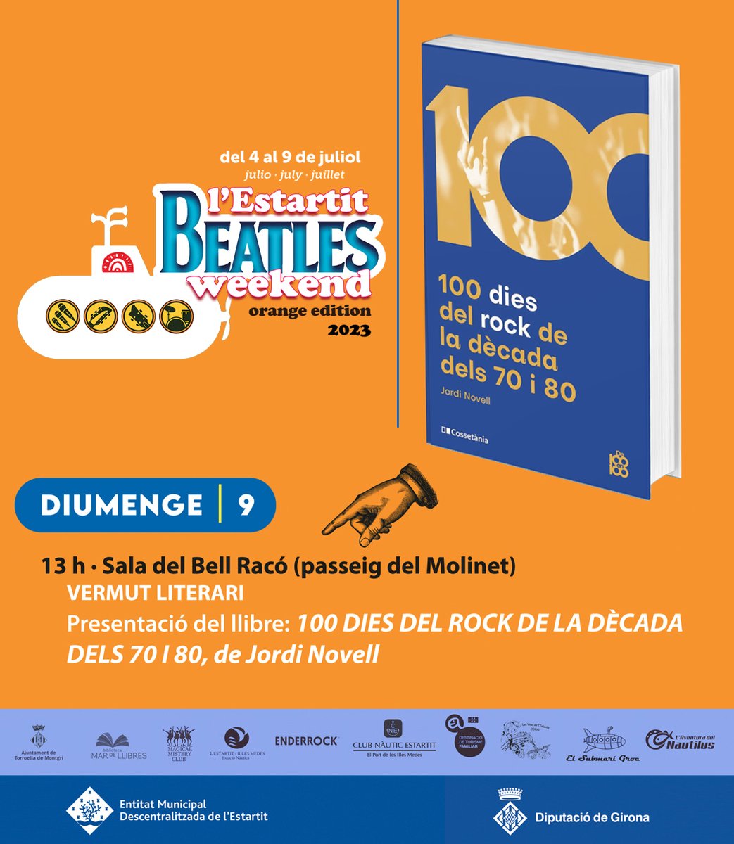 EMDlEstartit's tweet photo. A l'hora del vermut: Música, llibres i Beatles!
#Beatlesweekend #somlestartit #lestartitéscultura https://t.co/lZl9Z2hNv4