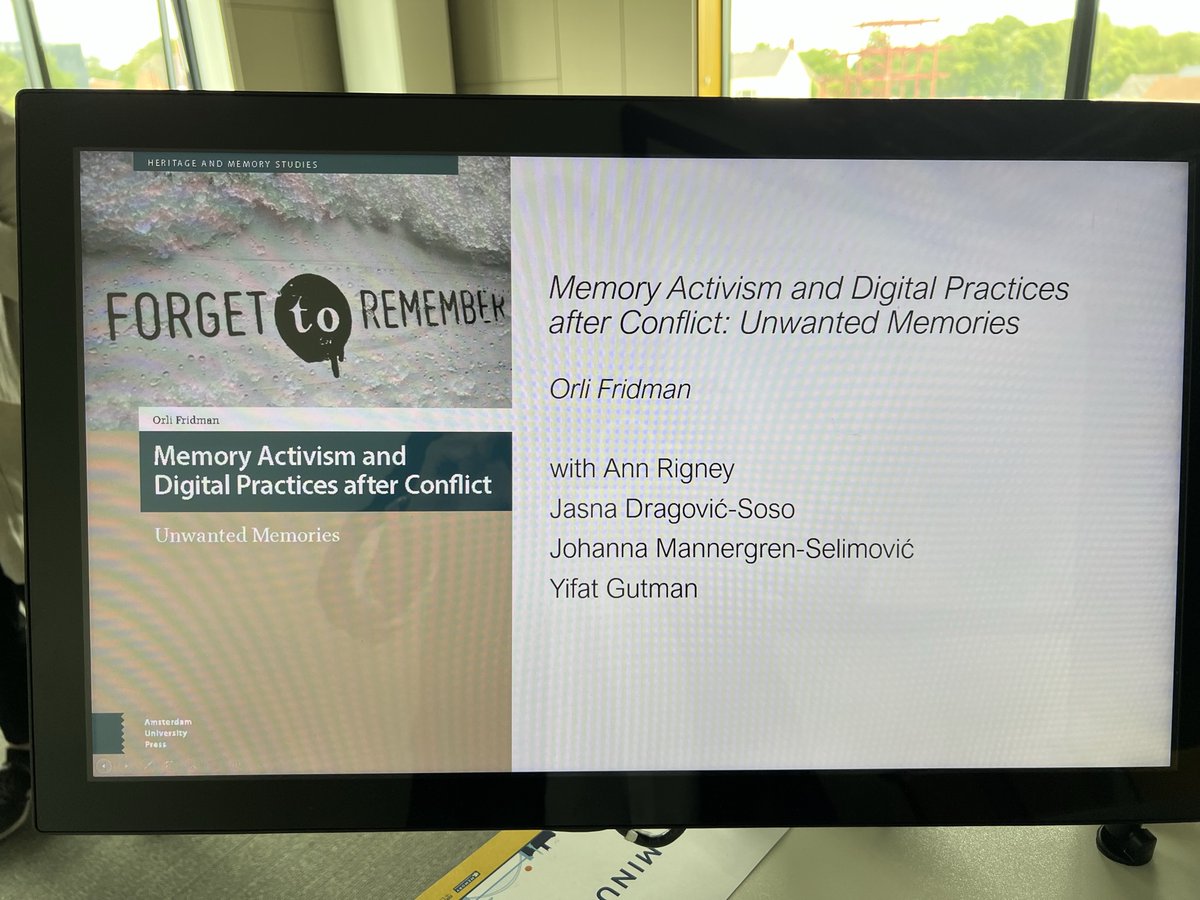 Great joy to launch my book on #memory activism at the @MemStudiesAssoc conference. Many thanks Ann Rigney, Jasna Dragović-Soso, @JMannergren & @yifatgutman for a wonderful discussion #MSA2023 @AmsterdamUPress