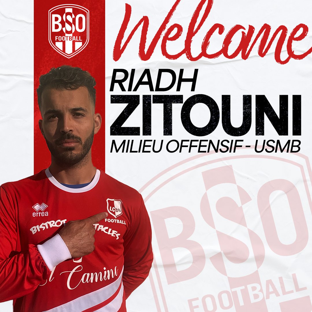 LCBOFootball's tweet photo. ๐ฃ ๐ฝ๐๐๐๐๐๐๐๐ ๐๐๐ผ๐ฟ๐ !
Une nouvelle recrue pour le BSOF ! ๐คโค๏ธ
Riadh, milieu offensif, nous rejoint en provenance de lโUS Blainville ! ๐ฅฐ
Nous te souhaitons la bienvenue ! ๐
#bsof #football #recrue #arrivรฉe #saison #joie #bienvenue #mercato #r2 #normandie https://t.co/ce0PRDMoqm