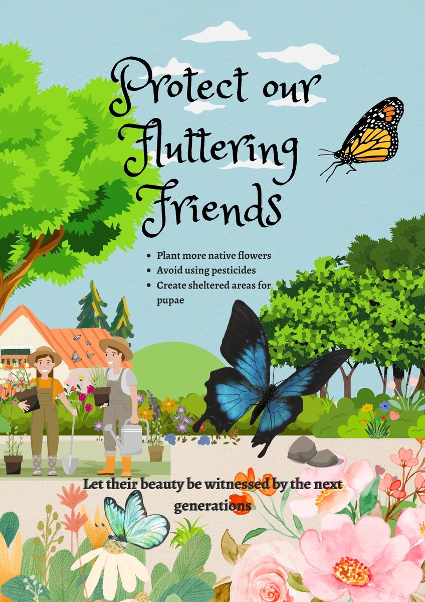 NCSCNepal's tweet photo. 🦋🌸 Butterfly conservation poster release_Design by artist 🌸🦋
Design: Shreejana Bajracharya
#ButterflyConservation #PollinatorsWeek2023 #SaveTheButterflies https://t.co/yvuwptHweM