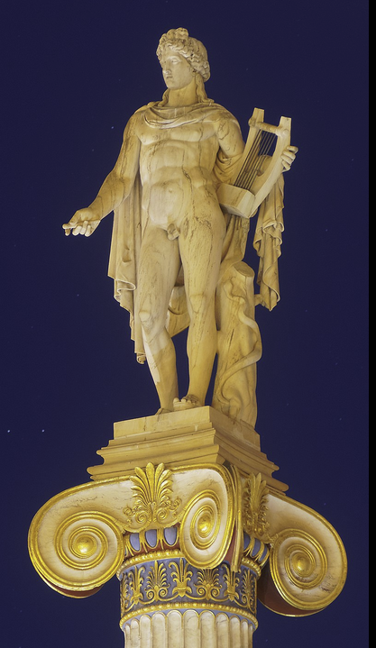 OrthodoxTrekker's tweet photo. @SubcommanderT this is from the Academy in Athens. i d say this statue was used as a model or similar because it also includes the lyre, except for the nudity of course lol https://t.co/ayjCQA2LPE