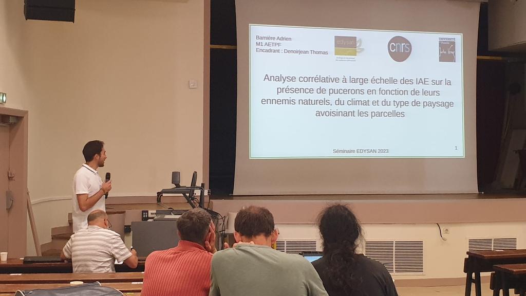 eva_gril's tweet photo. @UMR_EDYSAN Adrien Bamière s'interroge : comment les bandes fleuries impactent-elles les populations de pucerons, en tant qu'infrastructures agro-écologiques alternatives aux pesticides pour la culture de betteraves ? En effet, elles abritent des ennemis naturels 🕷️🪲
Projet de @RonanMarrec https://t.co/uhTjHf9SCy