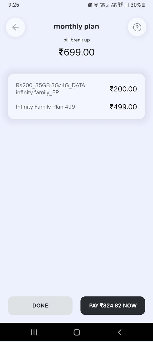 Dear Airtel, what exactly is this infinity family...when I have only single airtel number? why am being charged 200 extra