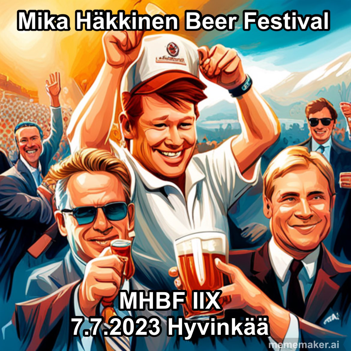 theFieni's tweet photo. Miellyttävien herrasmiesten olutfestivaali: Mika Häkkinen Beer Festival, tänään Hyvinkäällä! Ping @Joht_Kotiniemi #MHBF #MikaHäkkinen #Formula1 #nevafoget https://t.co/UundUNXgKZ