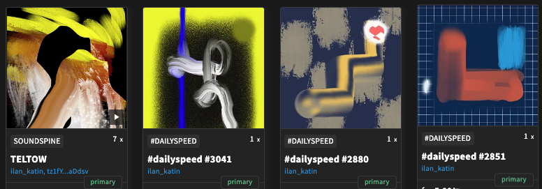 ilan_katin's tweet photo. special thank you to @Fonda_sismica for collecting TELTOW . a collaboration with sound created by @jasmine_guffond last summer . also to @RasmusGroenning for collecting three more #dailyspeed pieces of 2022 . that's 4 more #tezos for the @StatelessDAO @AFundFactory campaign ! https://t.co/LEiSCTnuyy