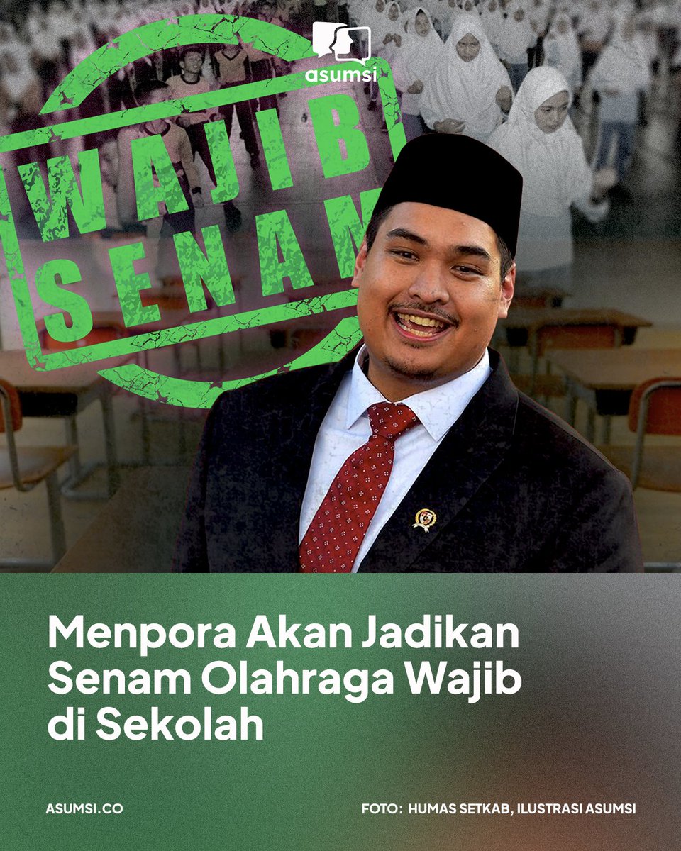 asumsico's tweet photo. Menteri Pemuda dan Olahraga Ario Bimo Nandito Ariotedjo mewacanakan untuk menjadikan senam atau gymnastics sebagai olahraga wajib di seluruh tingkat pendidikan. https://t.co/kxhwwjAn6o