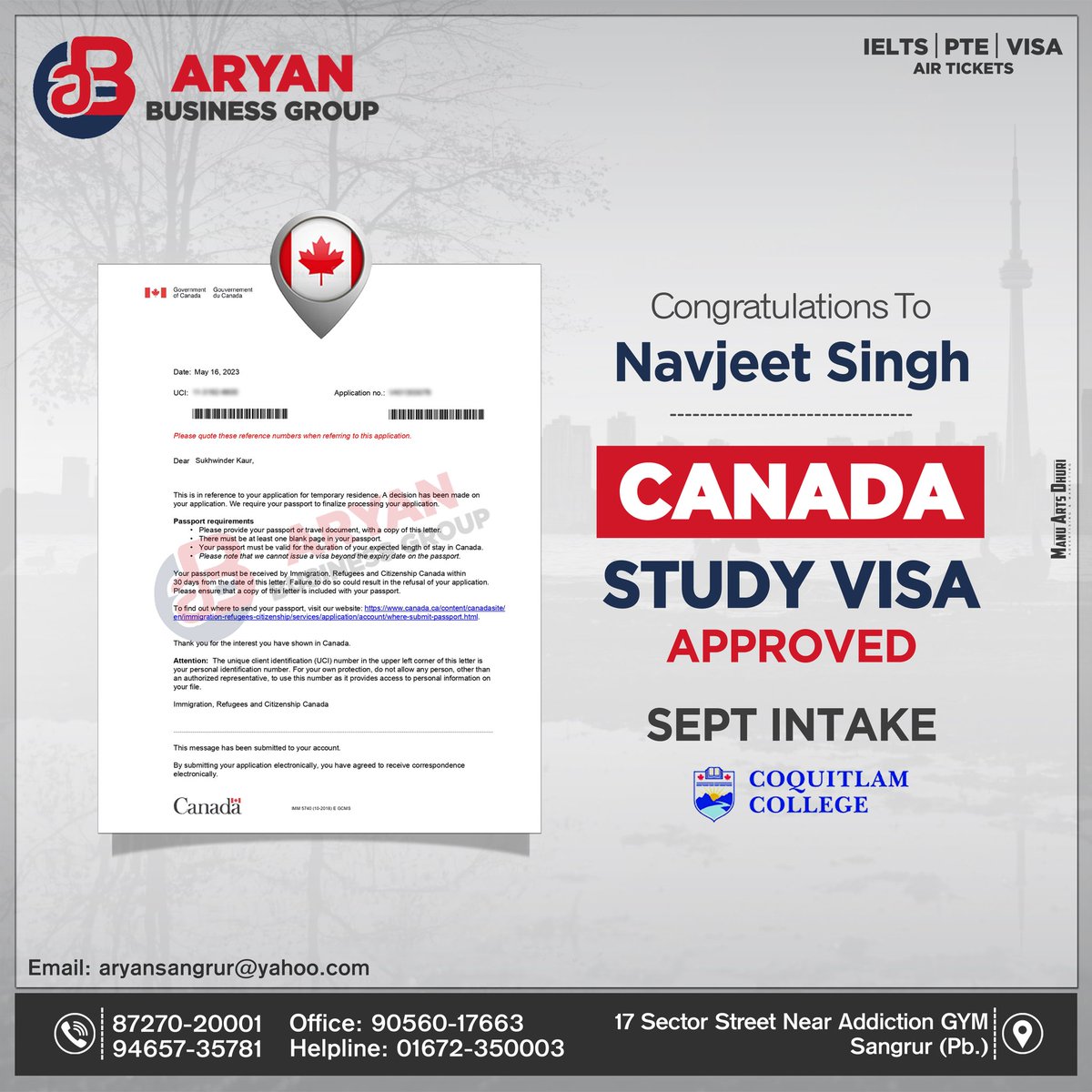 iiderjit's tweet photo. #StudyVisa#Canada# https://t.co/B0uE1fQXTk
