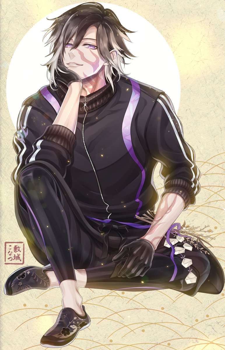 実休さんの内番衣装、 さりげなくおしゃれな着こなしで好き✨ さすが