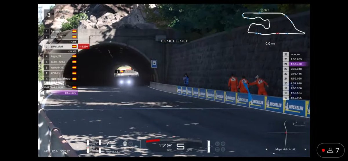 Victoria de Coque_71 seguido del poleman de la noche Loko_Vidd quién se adjudicó también la vuelta rápida de carrera y tercero cerrado podium ferragace quien fiel a su estrategia consiguió doblegar a pilotos de élite a borde del difícil Alpine A110 '72 que no permitía el mínimo