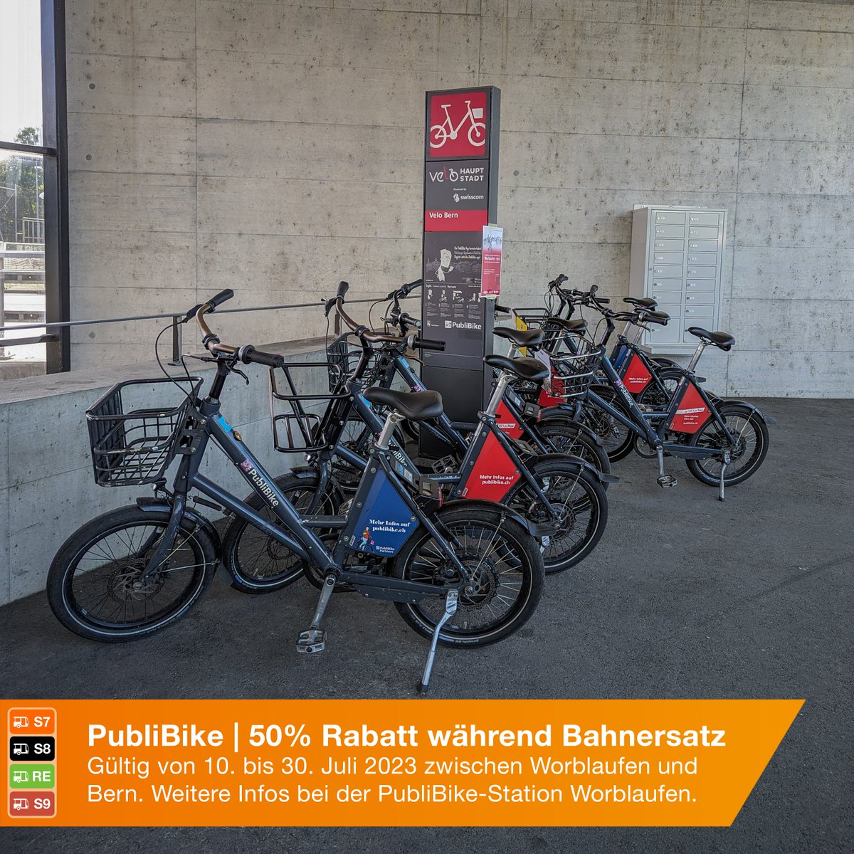 Nicht vergessen: Diesen Montag, 10. Juli, startet der #Ersatzfahrplan. Profitiere während dem Bahnersatz Worblaufen-Bern von 10. bis 30.7. von einer Kostenreduktion bei der Nutzung von <a href="/PubliBike/">PubliBike Velospot</a> 

Detaillierte Infos zum Ersatzfahrplan:
➡️ rbs.ch/ersatzfahrplan