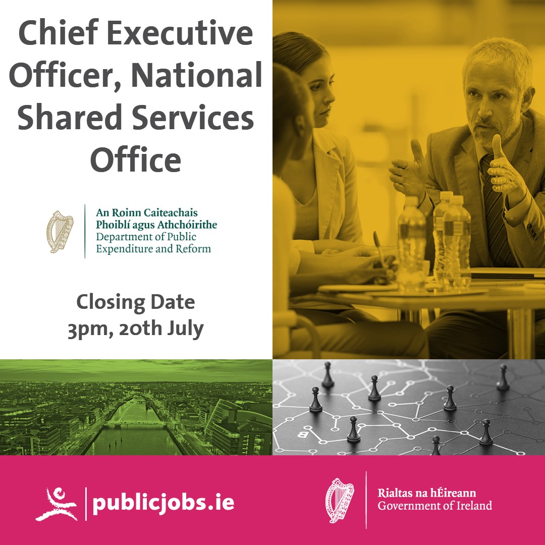 Publicjobsie's tweet photo. Join the @sscirl as Chief Executive Officer. The Successful candidate will provide strategic leadership and lead the conversation in relation to all aspects of Government Shared Services. Apply now πhttps://t.co/ANK5FD0Oja
#CareersThatMatter
@IRLDeptPER https://t.co/ce3YCjwwYz