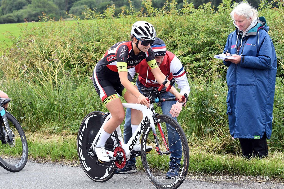 CycleDivision's tweet photo. RACE PICTURES! Freya Evans and Caitlin Harvey flying the shops colours in the British Junior Women's Time Trial Championship in Lancashire last weekend. #Cero #CycleDivision https://t.co/9bS4hmSWpW