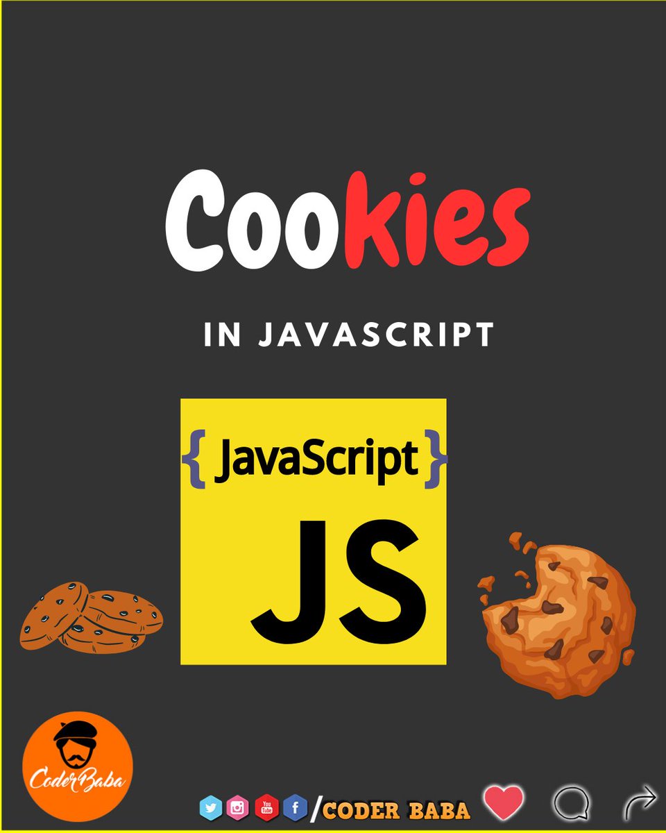 thecoderbaba's tweet image. Cookies in JavaScript