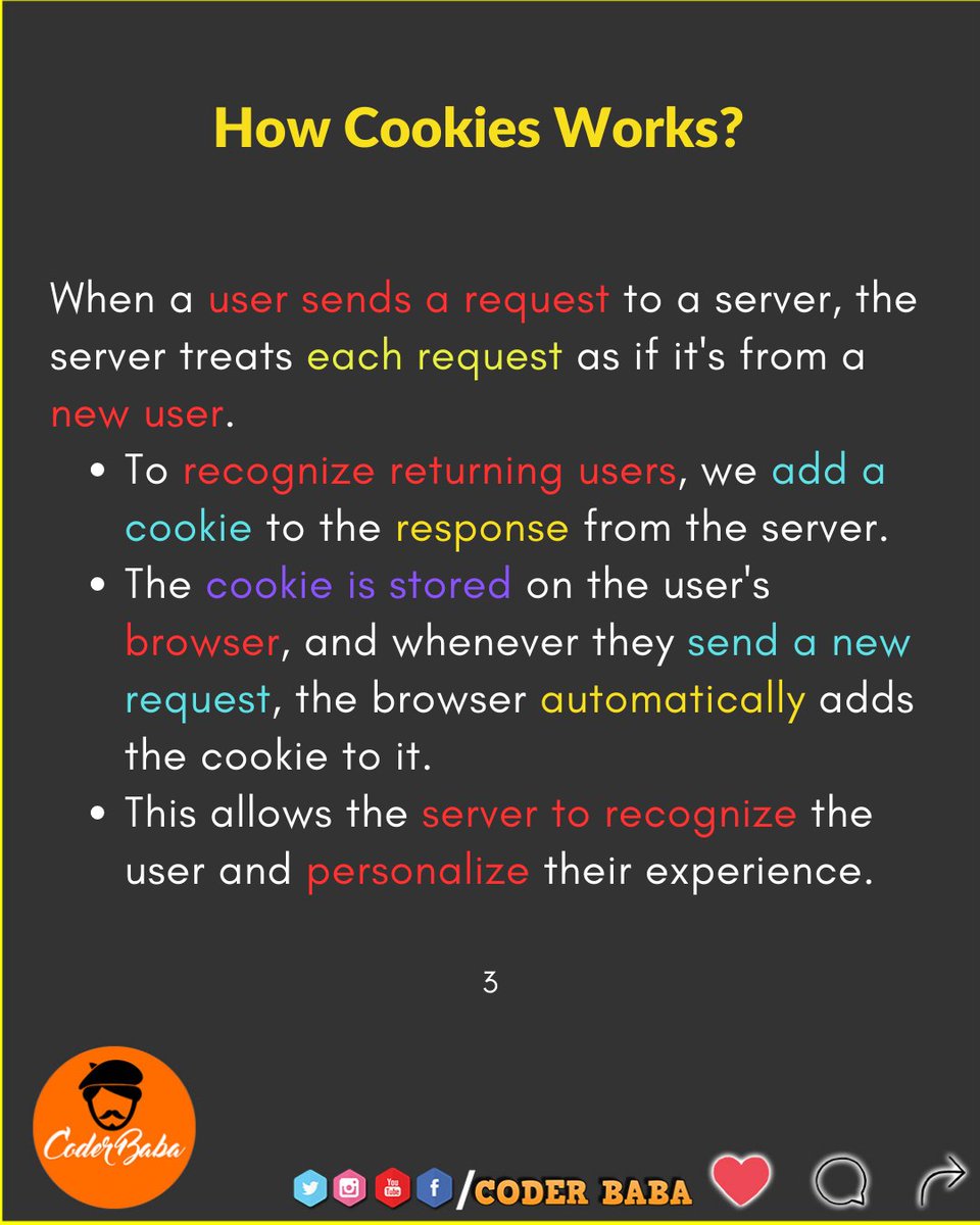 thecoderbaba's tweet image. Cookies in JavaScript