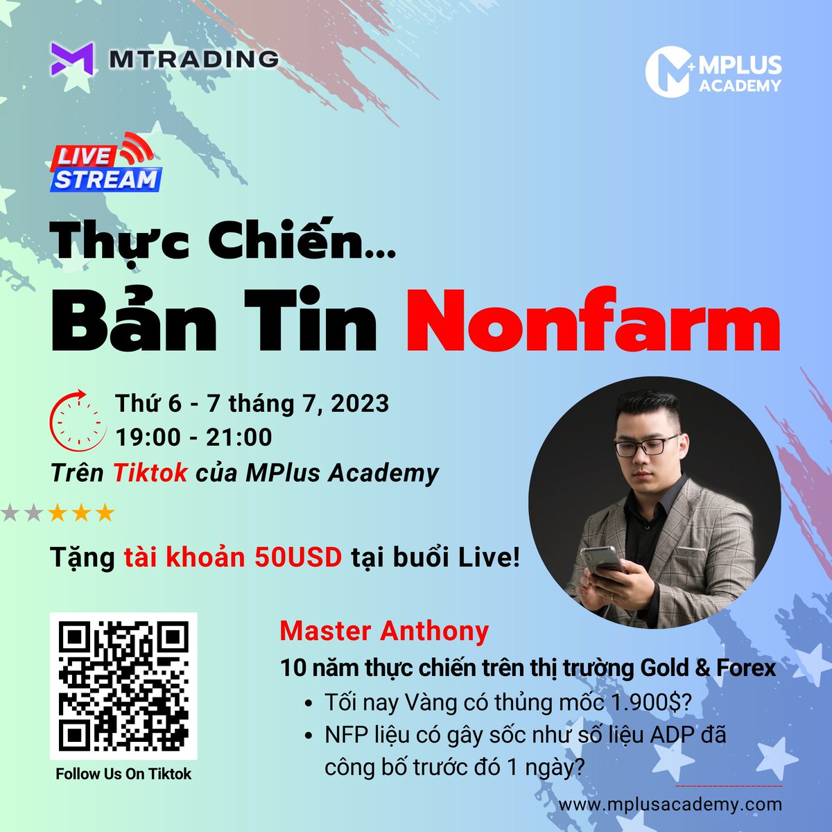 MTradingVietnam's tweet photo. 📣Thực chiến #XAUUSD tại bản tin⚡️#Nonfarm
✨Nhận ngay tài khoản 50$ tại buổi live!
---
- #Vàng có thủng mốc 1.900$?
- #NFP có gây sốc như số liệu #ADP đã công bố trước đó 1 ngày?
- Vùng Mua/Bán tiềm năng tại thời điểm tin ra.
#tradetin #tinnonfarm #tinnfp https://t.co/RavIU0nIQt