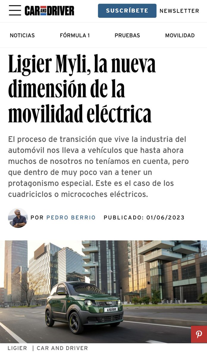 “Ligier Myli, la nueva dimensión de la movilidad eléctrica” caranddriver.com/es/movilidad/s… 
#ligier #microcar #myli #movilidadeléctrica