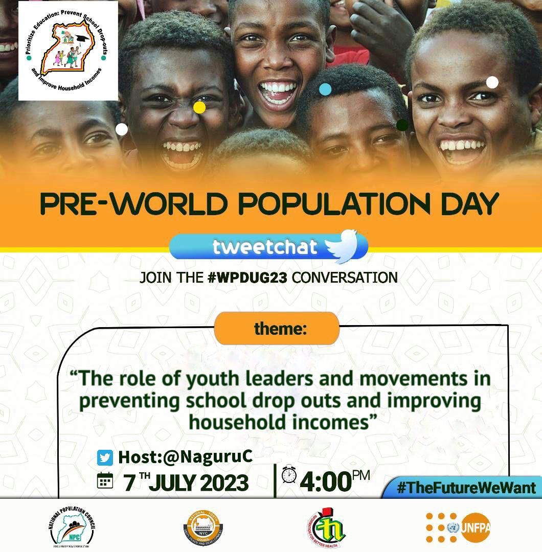 Youth leaders and can make a significant impact in preventing school dropouts and improving household incomes by leveraging their energy, creativity, and passion for social change

What have your youth leaders done to prevent school dropouts?
#TheFutureWeWant #PreYouthWPDUG23