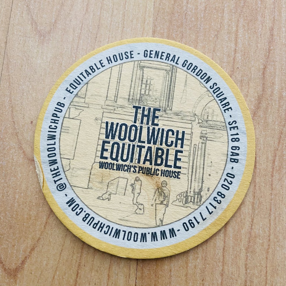 Must be a collectors item now right? @SELCAMRAfest @SELondonCamra?

@TheWoolwichPub @the_equitable_ @AnticPubs #Woolwich #WoolwichEquitable #GeneralGordonSquare #SE18