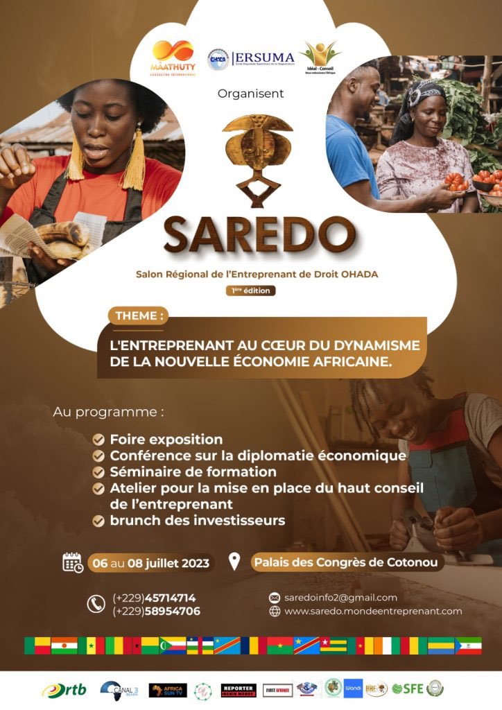 IsmaelMakanga's tweet photo. Depuis #cotonou, au salon régional de l’entreprenant de droit @ohada_officiel #SAREDO qui a pour thème: l’entreprenant au cœur du dynamisme de la nouvelle économie africaine. Avec l'honorable Marie-Jeanne d'Arc MASY Goulamaly de Madagascar @pmedu715761 https://t.co/15A2ZtlZmv https://t.co/o9nJpINh8n