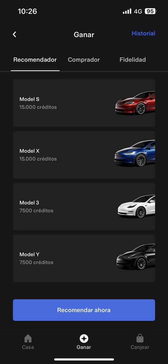 🚨Importante actualización para el programa de referidos de Tesla🚨

Si usas un código de referidos al comprar, tienes un descuento directo de 1.000€ para los Model S y X y 500€ para los Model 3 y Y

Para el propietario del código de referidos dan entre 7.500 y 20.000 créditos.