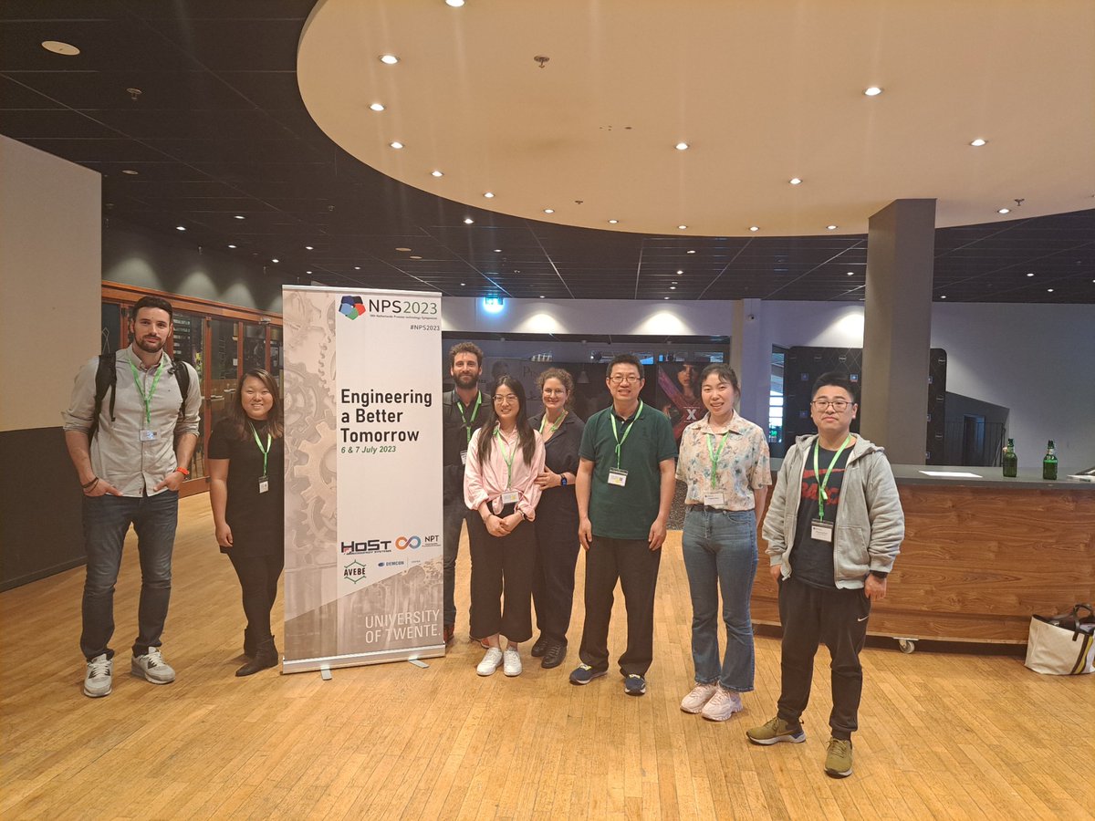 _Jun_Yue's tweet photo. Netherlands Process Technology Symposium Day 1 ended with great success! Our chemical engineering team @univgroningen has a good presence. 3 my Phds (Lu Zhang, Tingting Wang, Chencong  Ruan) gave presentations on flow in packed bed, extraction &amp; HMF synthesis in microreactors. https://t.co/GorMQ9Oytn