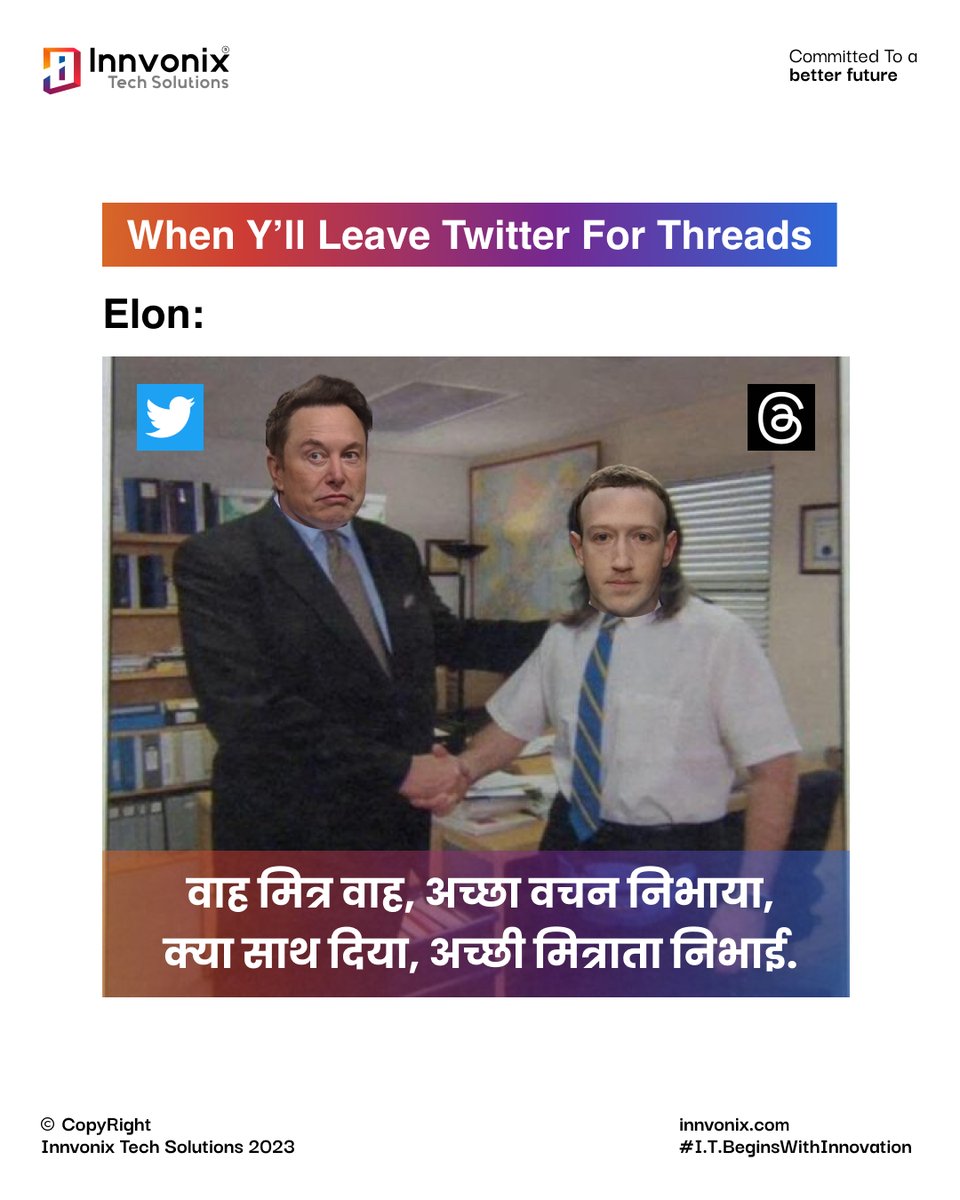 innvonix's tweet image. Twitter vs Meta threads: 
The most interesting match of this year begins!

#explore #memes #thread #threadapp #twitter #battle #meta #metathread #trending
