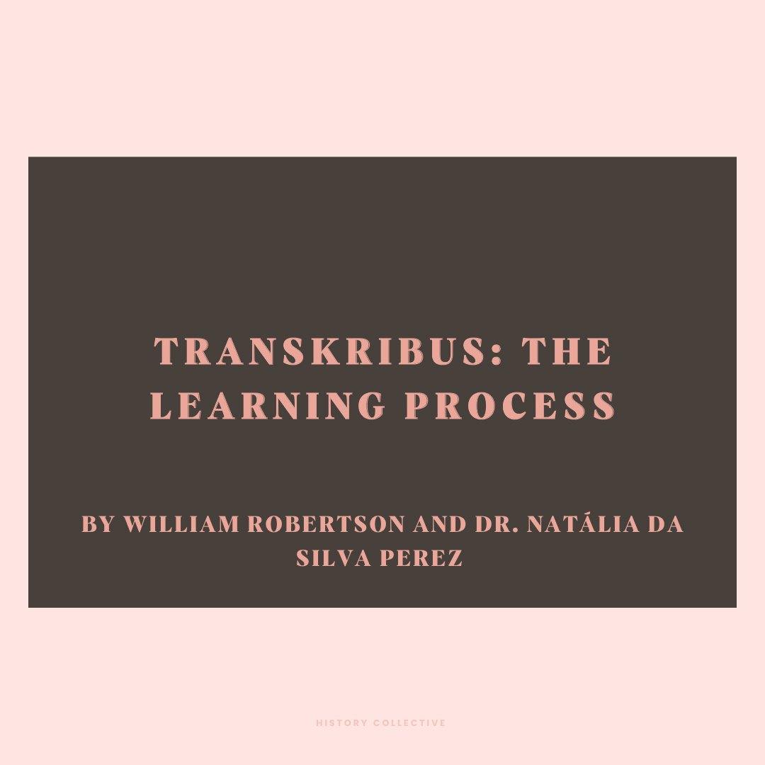 A piece titled “Transkribus: the Learning Process” by William Robertson and Dr. Natália da Silva Perez (supervisor) is now available on our blog!

eurhistorycollective.com/post/transkrib…
