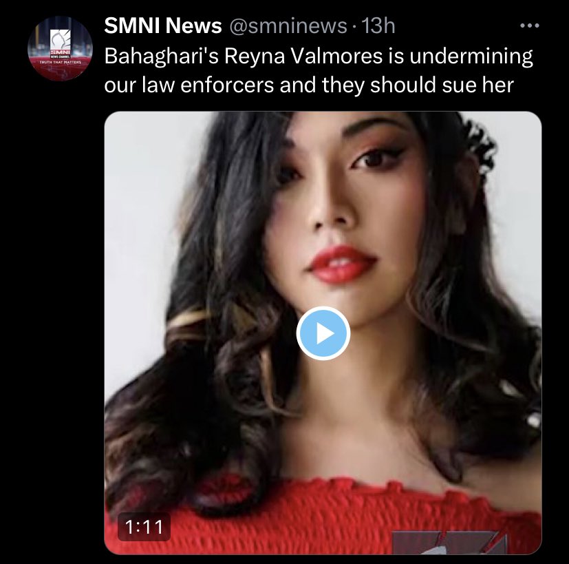 BREAKING: 13 hours after releasing a segment red-tagging Bahaghari and justifying police brutality against LGBTQ+ Filipinos, SMNI’s channel has been terminated on YouTube. #NoToRedTagging