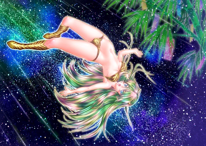 今日は七夕祭りなので過去作から...ラムちゃんです#うる星やつら #ラムちゃん #七夕 