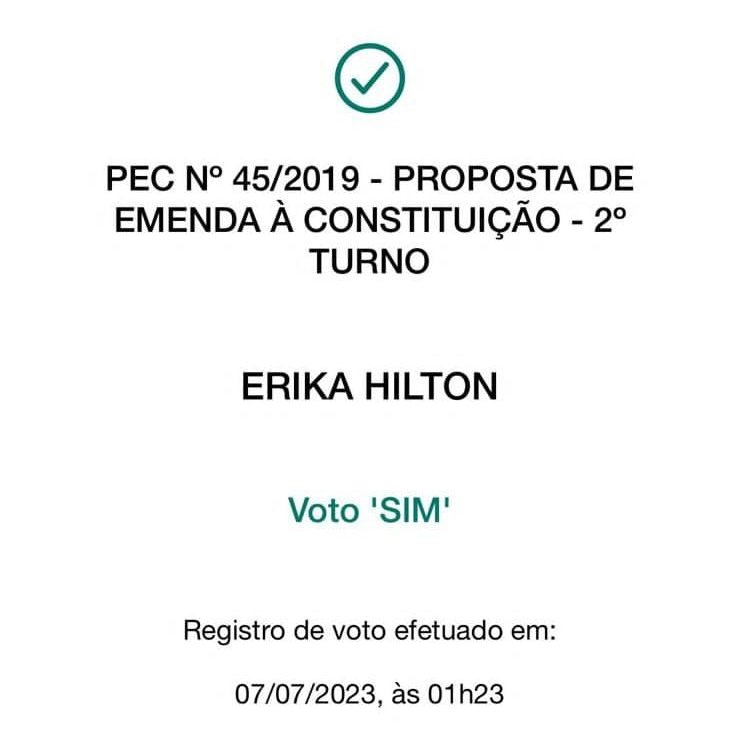 ErikakHilton's tweet photo. SIM, DE NOVO✅REFORMA TRIBUTÁRIA APROVADA!

Após muito trabalho madrugada adentro aprovamos na segunda votação a primeira Reforma Tributária do Brasil democrático.

Agora ela vai pro Senado, onde temos expectativas que novas melhorias sejam feitas.

Sigamos na luta por um Brasil mais justo, inclusive nas novas etapas das reformas que o país precisa, corrigindo as profundas desigualdades sociais.