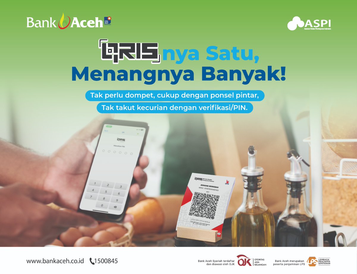 bankacehsyariah's tweet photo. Ayo gunakan QRIS di aplikasi Action Mobile kamu untuk transaksi yang lebih cepat dan aman.
Tinggal scan, selesaikan pembayaranmu, dan nikmati pengalaman belanja yang praktis. #QRISSatuMenangBanyak #ActionMobile
#QRISSatuMenangBanyak https://t.co/RVaCZpQ1wx