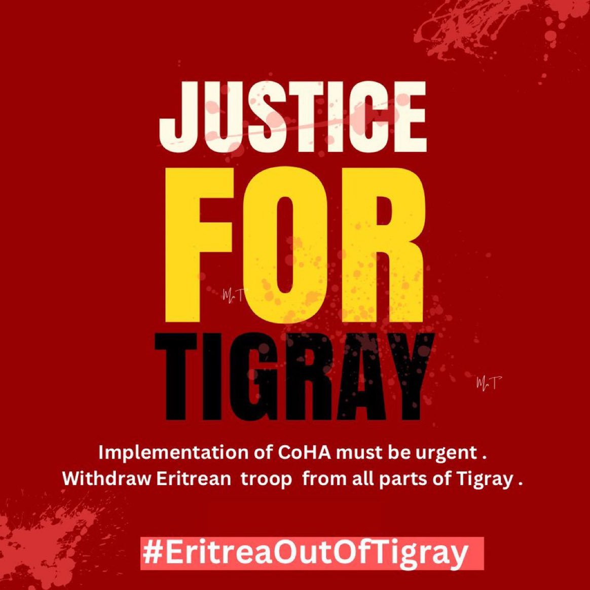 GebreNiguse's tweet photo. Today marks #237days since peace deal signed in Pretoria.But, there is a proof of Eritrea & Amhara invading forces still present in #Tigray committing #TigrayGenocide @StateDept @UN @POTUS @UN_HRC @SecBlinken @MikeHammerUSA @EUCouncil @EU_Commission @eu_echo @antonioguterres https://t.co/7jEs8a4yf2