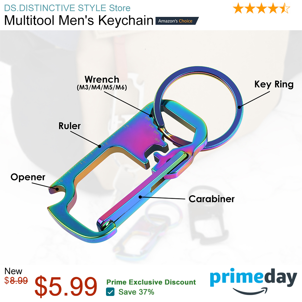 DSstyles's tweet image. Keep your keys and handy tools in one place with the Key Ring Carabiner Keychain Multitool! 🛠️💼 Now with 37% discount for Amazon Prime members at just $5.99. Buy now at amzn.to/3NWB2Ro 🛒 #coolkeychains #multitool #tsafriendly #primeexclusive #dsstyles #distinctivestyle