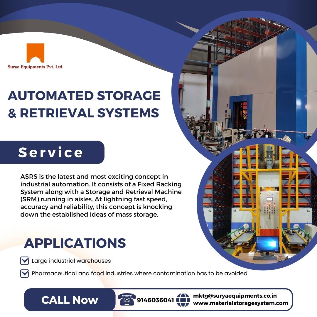 SuryaEquipments's tweet photo. ASRS is the latest and most exciting concept in industrial automation. It consists of a Fixed Racking System along with a Storage and Retrieval Machine (SRM) running in aisles. This concept is knocking down the established ideas of mass storage.
#automatedstoragesystem https://t.co/sWeGXhcJoS