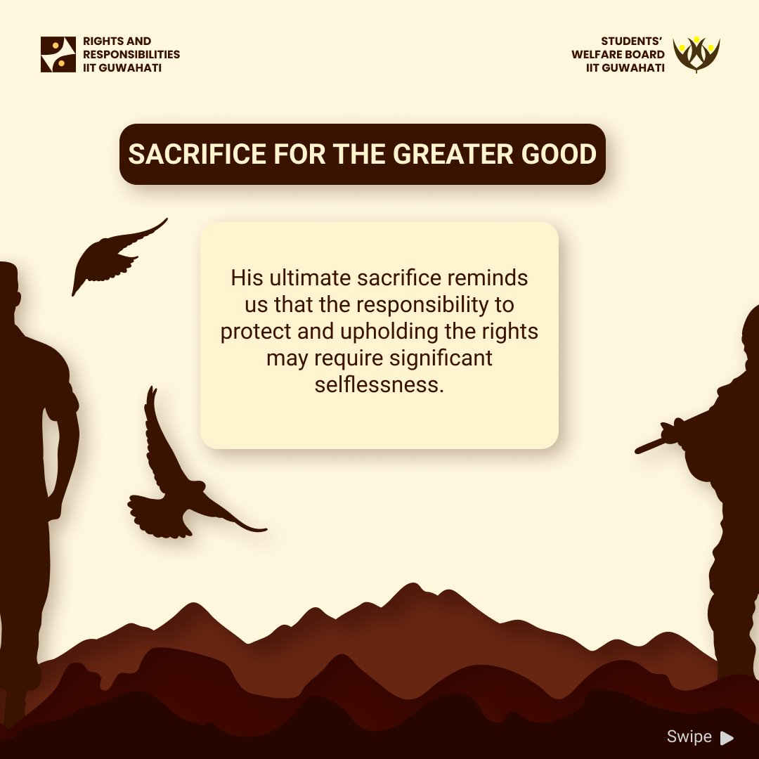 rnriitg's tweet photo. Remembering the indomitable spirit and sacrifice of Captain Vikram Batra on his solemn death anniversary. His valor and selflessness continue to inspire generations, reminding us of the ultimate price paid for upholding our rights and responsibilities.
#VikramBatra
#KargilHeroes https://t.co/gw6rBOrGlY