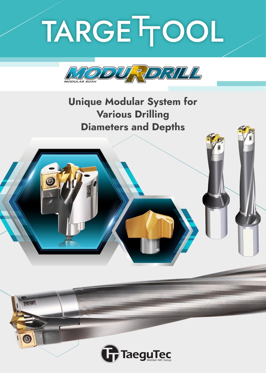 TaeguTec's tweet photo. #SFeedTec modular-type MODU-R-DRILL line provides superior #machining & excellent hole quality for #drilling of 26mm diameter & above, as well as improved #Productivity
https://t.co/rffuIVquGz
#UserFriendly #target #RightTool #ChipControl #CostReduction #precision #NextGeneration https://t.co/iyuTE4xSZh