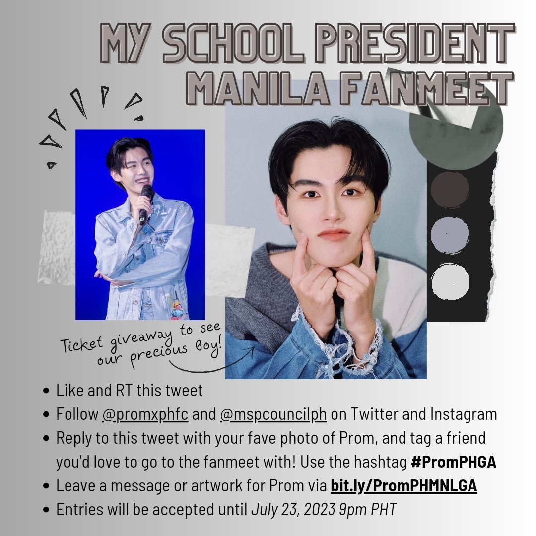promxphfc's tweet photo. 📢 TICKET GIVEAWAY 📢

Surely even without the ten slaps you'd still want to come and see Prom and the cast of My School President smiling for us, right? 🤗

We're sponsoring one Gen Ad (upper orchestra, center) ticket for a lucky Mangosteen! 💜

See the mechanics in the graphic 👇

Link to submit entries:
🔗 https://t.co/v6og2MHCrX

Good luck, Schoolmates! We'll see you on August 5 👋💜

#ppromxx_ #มังคุดของพร้อม
#MSPFMinMNL