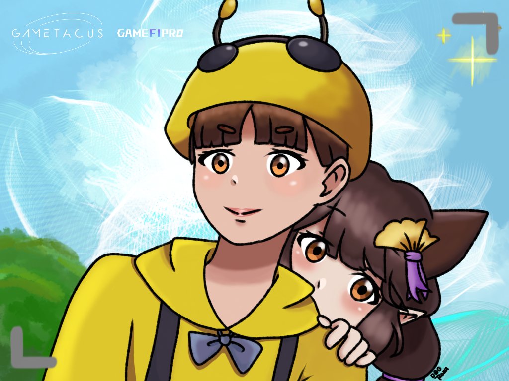 DereBananaGirl's tweet image. The bee archer and the flower elf guardian, Lucy and Elia from @Gametacus2023 🐝🌻 Drawn in Autodesk Sketchbook by yours truly~

#Gametacus #GamefiPro #NFT #metaverse #p2e #fanart #web3