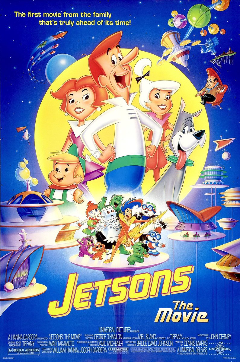 FilmNewsNos's tweet photo. 🎬MOVIE HISTORY: 33 years ago today, July 6, 1990 the movie ‘Jetsons: The Movie’ opened in theaters!

#GeorgeOHanlon #MelBlanc #JeffBergman #PennySingleton @tiffanytunes #PatricZimmerman #DonMessick #JeanVanderPyl #RonnieSchell #PaulKreppel #BradGarrett #SteveMcClintock #Jetsons https://t.co/ROhPXPWVnP