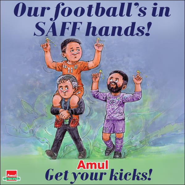 AmulPunjab's tweet photo. #ਅਮੁਲ ਟੌਪੀਕਲ: ਭਾਰਤ ਨੇ ਰਿਕਾਰਡ 9ਵੀਂ ਵਾਰ SAFF ਚੈਂਪੀਅਨਸ਼ਿਪ ਜਿੱਤੀ!
.
.
.
#ਅਮੁਲ #ਅਮੁਲਪੰਜਾਬ #ਪੰਜਾਬ #ਪੰਜਾਬੀ #IndiaWinsSAFFChampionships #Record9thTimeChampions #SAFFFootball #IndianFootball #Champions #Victory #Celebration #AmulPunjab #Amul #AmulTheTasteOfIndia
https://t.co/HEolMYhGwY https://t.co/yOTvZMZE3U