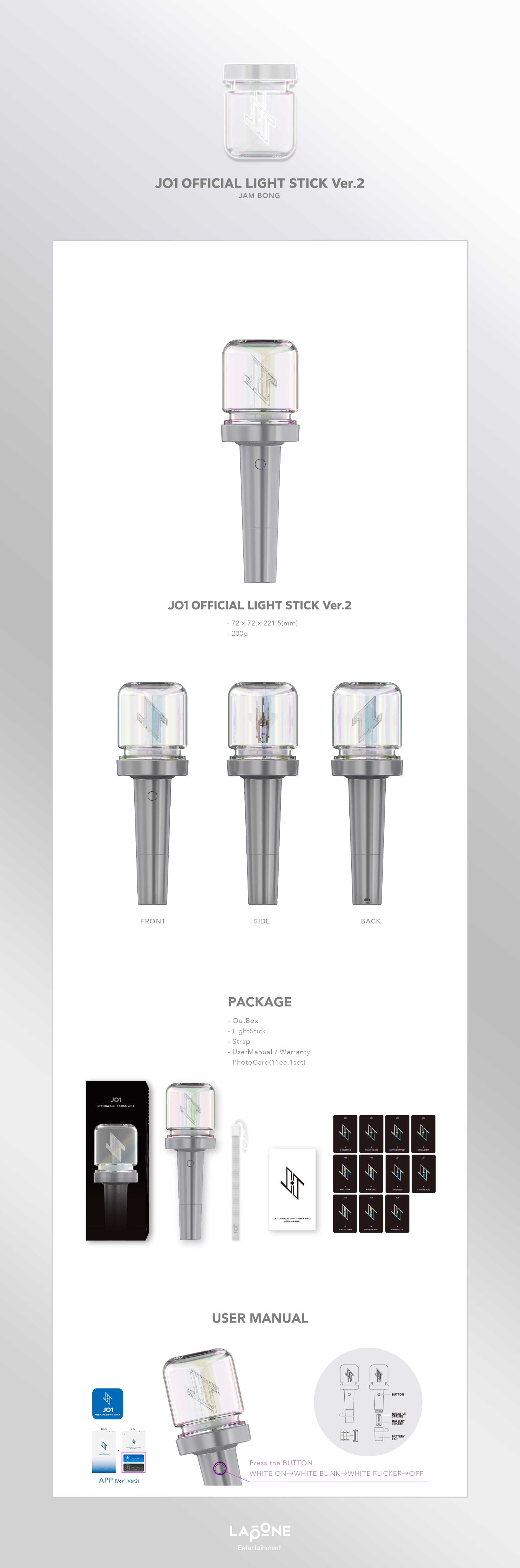 JO1 OFFICIAL LIGHT STICK Ver.2 – LAPONE STORE