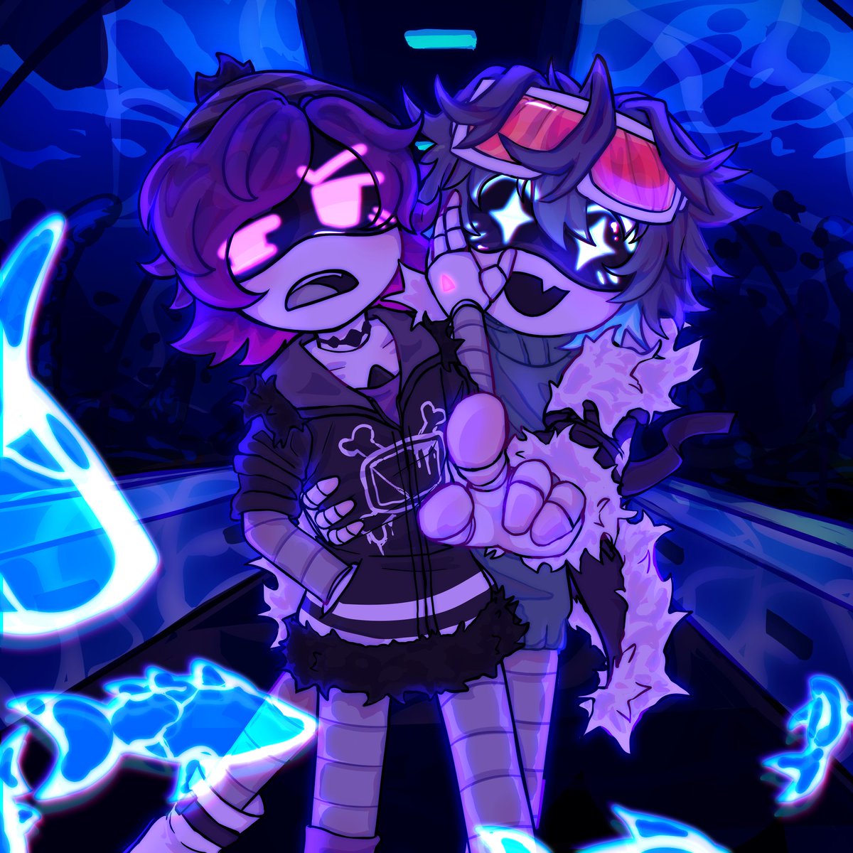 wiredneurosis's tweet photo. YES, Mako called fish holograms... holographic fish. he is silly.
tags:
#murderdrones #murderdronesoc #glitchproductions #uzi #uzifanart #workerdroneoc #fanart #oc #character #art https://t.co/dpdqUa3rm3