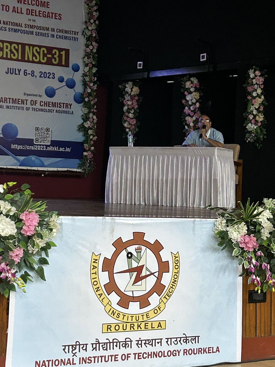 Prof Rajib K Goswami of @iacskolkata is giving CRSI Bronze Medal lecture at @31CRSI_NSC @ChemResSocIndia