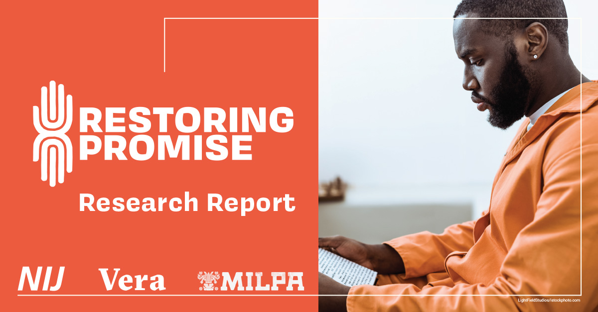 OJPNIJ's tweet photo. Safety, family engagement, fairness, purpose — elements applied by #RestoringPromise shown to reduce violence in young adult correctional facilities. A new report details a rigorous evaluation of the initiative: https://t.co/Qtwm0Z7zhT @verainstitute @MILPACollective @SCDCNews https://t.co/TiW7Rz8Azy