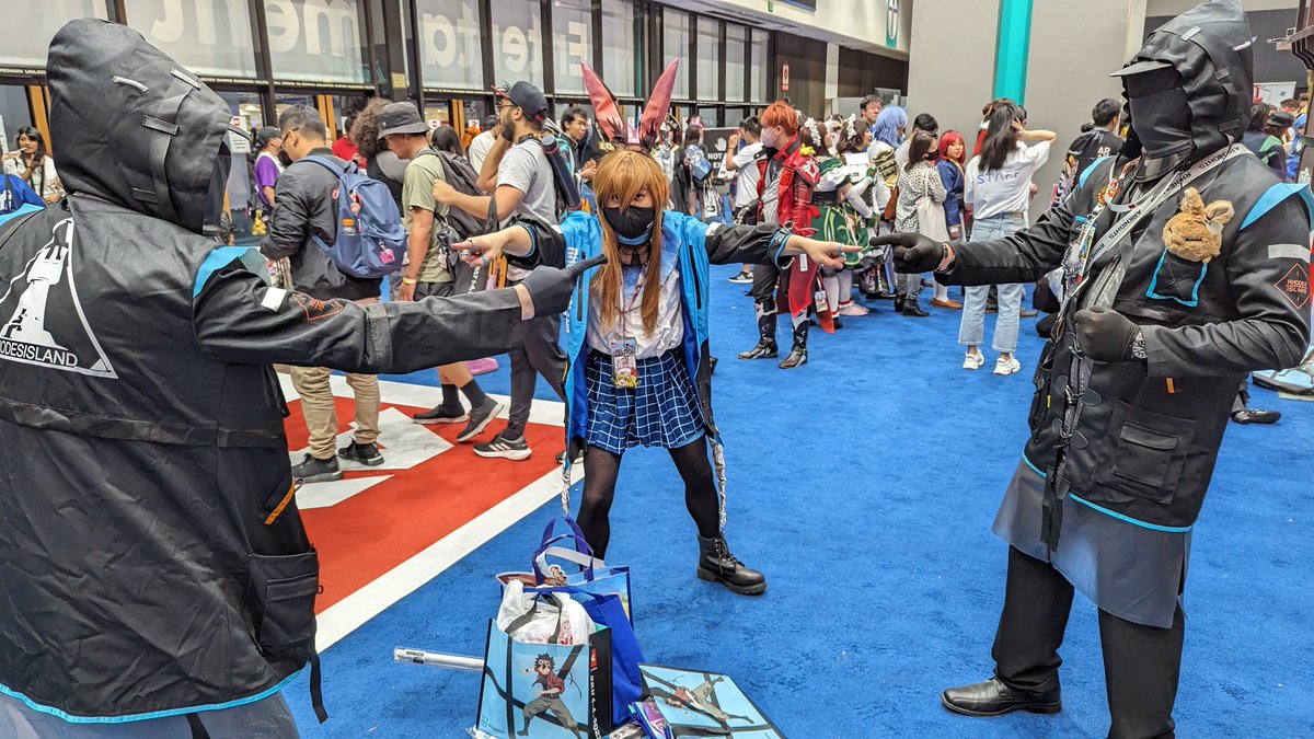 LeftNutRevenge's tweet photo. #AX23 trip with the b0is. Spent a bit of time sharing and getting shared some love with #Yostar, #AzurLane, and #Arknights fans. We had an incredible and unforgettable time! See you next year! #AnimeExpo2023 #AnimeExpo https://t.co/GrpGvpK5yR