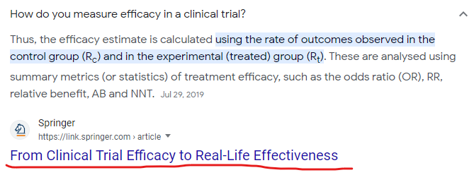 MerckNurse's tweet photo. @DonnoyDarko @Mad_F @Jikkyleaks @k_eagar OK, pal

You must be a Twitter Epidemiologist with a PhD from a Cracker Jack's box if you can't :

-- look up the BASIC interpretation and calculation for EFFICACY

-- don't know difference between clinical EFFECTIVENESS and study EFFICACY

TOO, TOO funny
https://t.co/RjpWOyJo4b. https://t.co/XRT2uEhbey