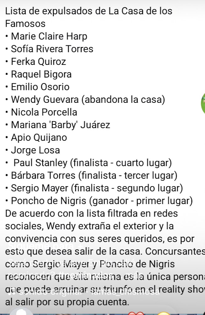 Ya hay nueva lista ¿qué opinan?