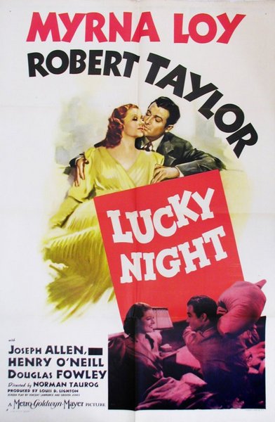 TCMComingUp's tweet photo. #ComingUpOnTCM
LUCKY NIGHT (1939) #MyrnaLoy #RobertTaylor #JosephAllen
Dir.: #NormanTaurog 11:45 AM PT
During a drunken night out, an heiress marries a broken-down gambler.
1h 30m | Comedy-Drama | TV-G
#TCM #SaveTCM https://t.co/lL8nI7SZcK