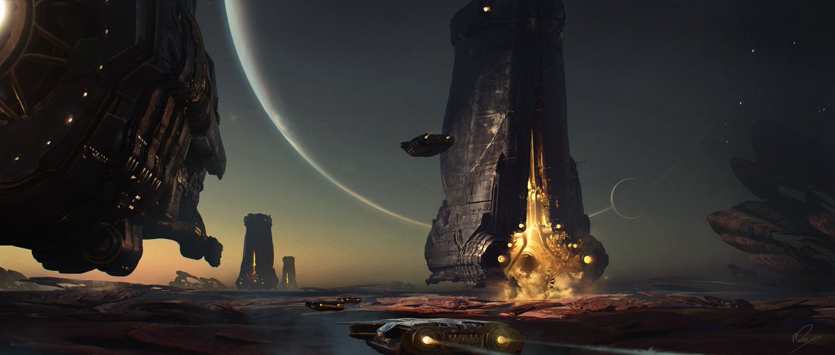 MortenspArt's tweet image. Here's an alternative version of this piece I posted a while back.
#conceptart #scifiart #spaceships #alienplanets #digitalart